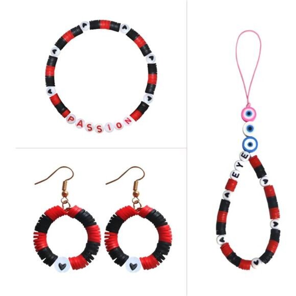 6000+PCS Clay Beads Bracelet Making Kit,24 Color DIY Flat Preppy Beads - Picture 5 of 7